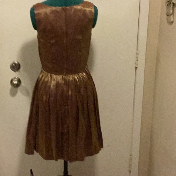 Vintage Francine Browne Dress 6 bronze no/belt. - Picture 5 of 10